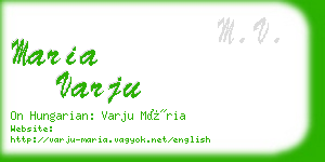 maria varju business card